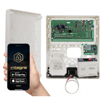 ZESTAW ALARMOWY SATEL INTEGRA 64 PLUS + OPU-3P + AWT800 + 17Ah + INT-GSM LTE